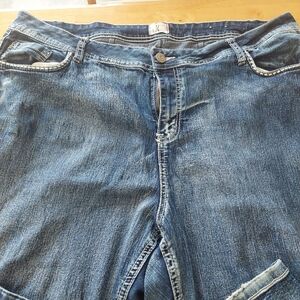 Penningtons D/C Classic Blue Denim Jeans w/ Back Pocket Details Plus Size 22